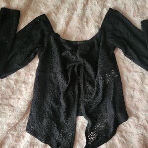 Forever 21 Black Textured Blouse